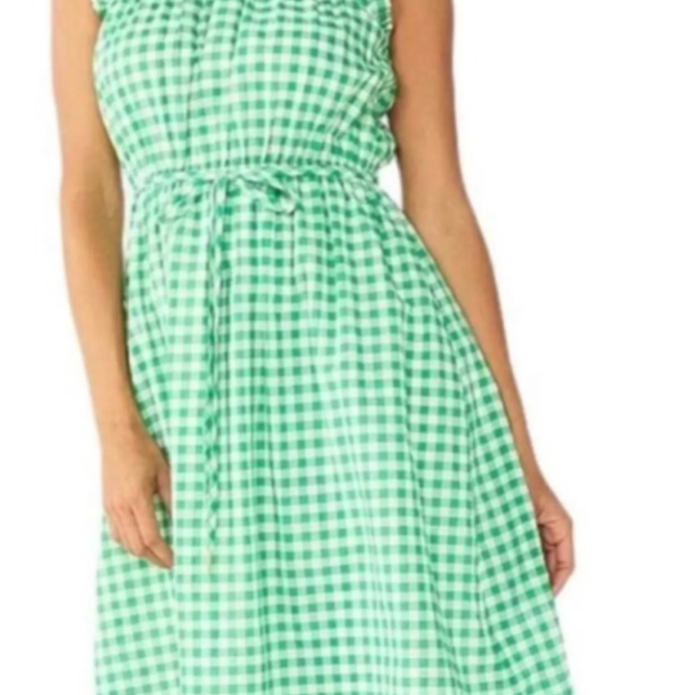 Draper James Mint Green Gingham Midi Dress ( doesnt have the belt)